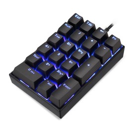 MOTOSPEED K23 Mechanical Numeric Keypad Red Switch Wired 21 Keys Mini Numpad Portable Gaming Keypad Extended Layout for Cashier