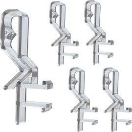 Hidden Channel Valance Clips 1-7/8inch 6pcs Clear Color for The Valance with a Groove in The Back