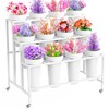 Asee'm Flower Display Stand with 12 Buckets, 3-Tier Flower Stand