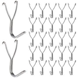 MOROBOR Pegboard Hooks, 100Pcs 20mm Hook of Stainless Steel Peg Hook for Kitchen Garage Storage, Accessories, Workbench Tools, Craft Supplies, Jewelry