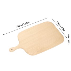 Small Cheese Board, Beech Wood Cutting Board, Rustic Serving Platter with Hanging Hole, Multi Purpose Wooden Chopping Board for Kitchen Party Cafe Bar (L 6.2x36cm)