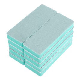 Tofficu 10pcs Dual Sided Sanding Sponge Nail Buffer Blocks Green White for Jewelry Nail Care Woodworking Lightweight Reusable Scratch Buffing Tool