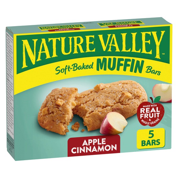 NATURE VALLEY - Soft Baked Muffin Bars Apple Cinnamon, Snack Bars