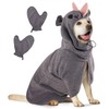 Bibykivn Dog Bathrobe, Quick-Drying Microfibre Bath Towel, Adjustable Dog Towel,