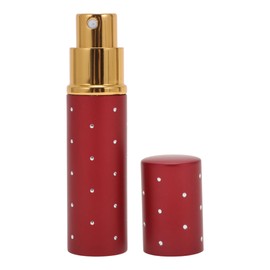 CAPASTEC 2 Stück Parfümzerstäuber nachfüllbar 10ml Mini Spruehflasche, Parfüm Behälter mit Fenster für Handtasche, Reisen, Ferien, Flugreisen Rot