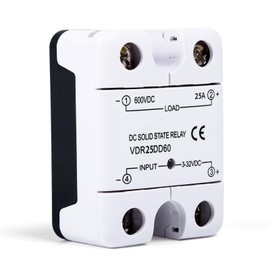 Jadeshay Solid State Relay, 250V Single Phase Solid State Relay DC to DC 3-32VDC Input 0-250VDC Output SSR Solid State Relay Module, 25A (Size : 25A600V)