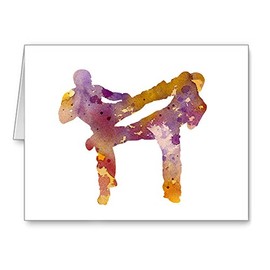 DJ Rogers Fine Art Kickboxing - Set of 10 Watercolor Note Cards With Envelopes