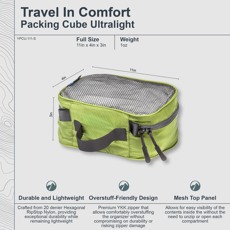 Cocoon Packing Cube Ultralight Size S Olive Green, olive green