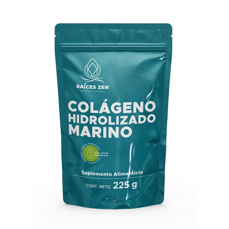 Colágeno Hidrolizado Marino 225g, Suplemento Alimenticio, Sin Sabor, Sin Azúcar,