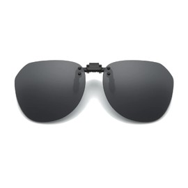 YAMEIZE Fashion Clip-on Sunglasses for Women Men Flip up Glasses Outdoor (Black)