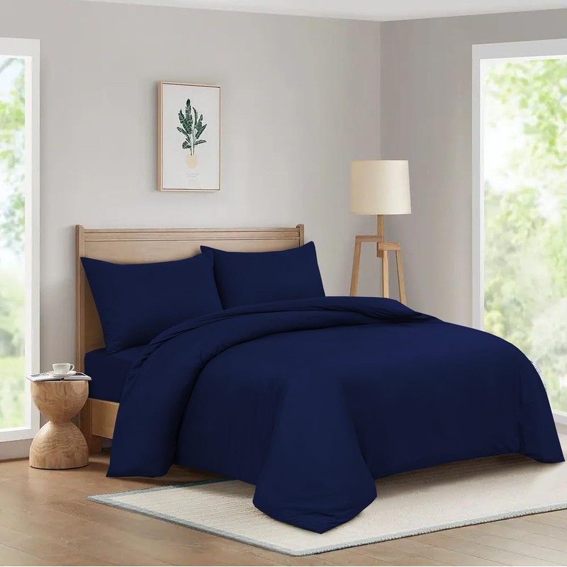 Hadi London Microfibre Duvet Cover Set Single Double King Soft