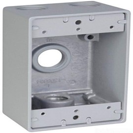 Red Dot IH4-2-LM Device Outlet Box, 1 Gang, 4 Hub, 2-13/16-Inch Width by 2-Inch Depth by 4-9/16-Inch Height, Silver