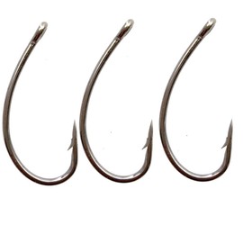 JSHANMEI ®Matte Black Carp Fishing Hook Curve Shank Hooks 8245 Barbed Fishing Hook 3 Sizes Avaiable Advanced Fishing Solutions (8#-50pcs)
