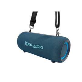 ROYAL AUDIO RAS02 Wireless Portable Speaker, IPX5 Loud Stereo Sound, Bassboom Technology, TWS Pairing, 7 Hrs Playtime with Lights for Home Outdoor (Blue)