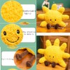 OUKEYI Soft Sun Plush Toy,Cute Smile Yellow Funny Sun Stuffed