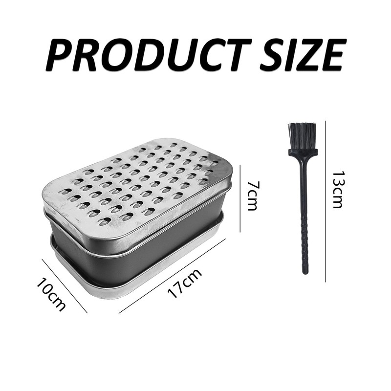 1 Set Cheese Grater with 1-Piece Brush, Box Grater with