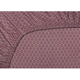 Pip Studio Thousand Leaves Percale Fitted Sheet Mauve Size 100 x 200 HH 25