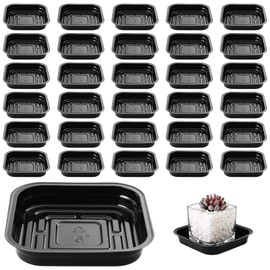 6 Inch Plant Saucer 30 Pack Plant Trays for Pots Square Plant Pot Saucers for Outdoors and Indoors Plant Water Catcher Tray Plastic Plant Trip Trays Saucers for Potted Plants Planter Dishes
