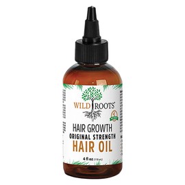 J. AMILA WILD ROOTS Original Strength Hair Growth Oil – Nourishing Formula to Strengthen & Promote Hair Growth – 4oz (118ml)
