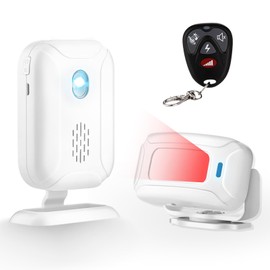 Onmyst Motion Sensor Alarm Smart Doorbell Motion Detector Alarm Door Secrui Sensor Wireless Doorbells for Home Hotel Doorbell Electronic White