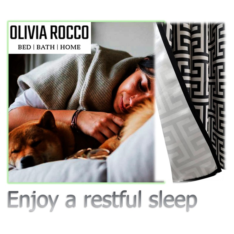 Olivia Rocco Milano Print Blackout Eyelet Curtains Thermal Insulated Ring