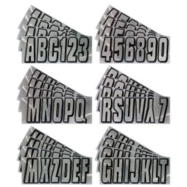 Hardline Products Series 320 Factory Matched 3-Inch Boat & PWC Registration Number Kit, Chrome/Black - CHBLK320