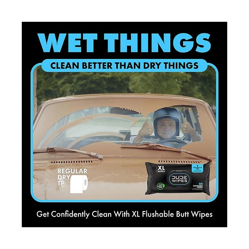 ðŸ’¥400 DUDE WIPES XLðŸ’¥ Flushable 8 X 50 = 400