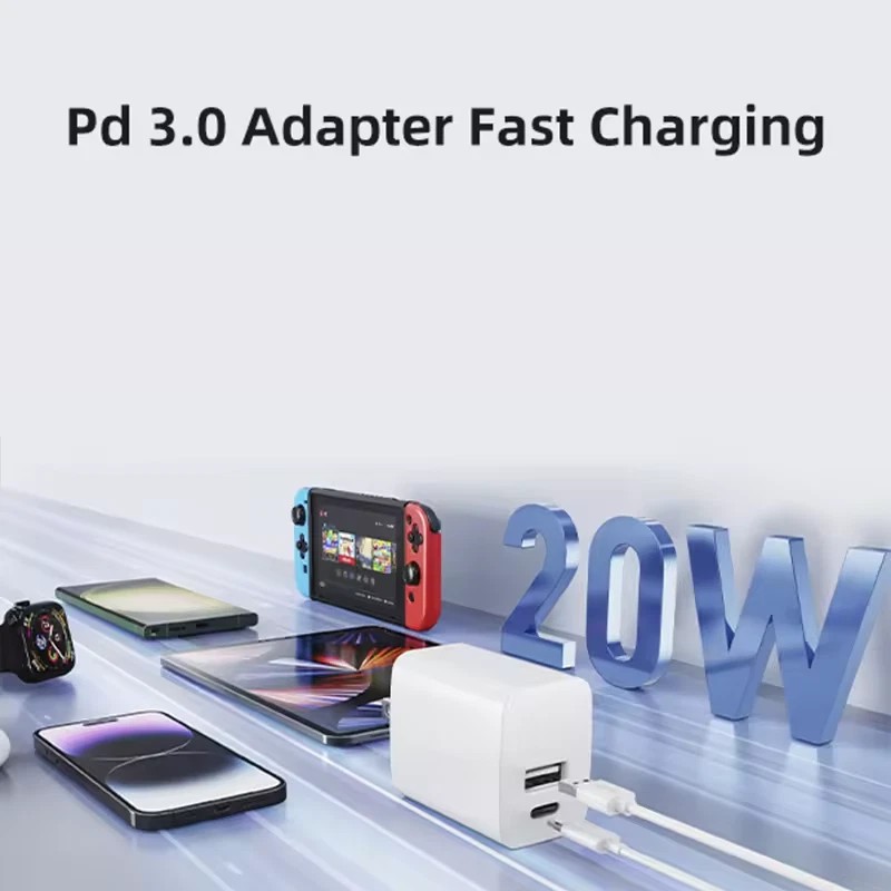 Tech Secure Dual Port PD Power Adapter USB & USB