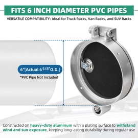 Universal Conduit Carrier Kit for Safe Transport and Hold of 6" PVC Pipe, Reliable Protection Locking Mechanism Strong Stability, Silver