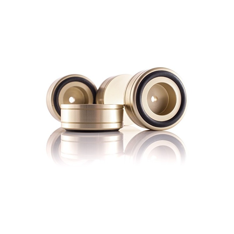 Hifi Lab 16 Aluminium Portable Audio Feet Absorber Stainless 4x
