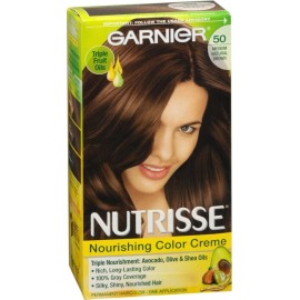 Garnier Nutrisse Creme Permanent Hair Color #50 MEDIUM NATURAL BROWN (Truffle)