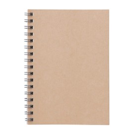 MUJI NAA47A4S Planting Trees Paper, Double Ring Notebook, Beige, A6, 48 Sheets, 0.2 inch (6 mm) Ruled