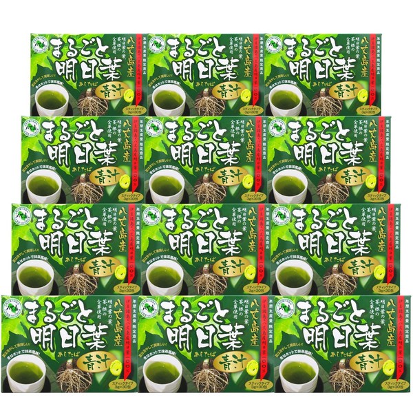 Asuka Leaf Green Juice, Set of 12, 180-360 Day Supply, 0.1 oz (3 g) x 30 Packs, Made in Japan, Portion Powder, Powder