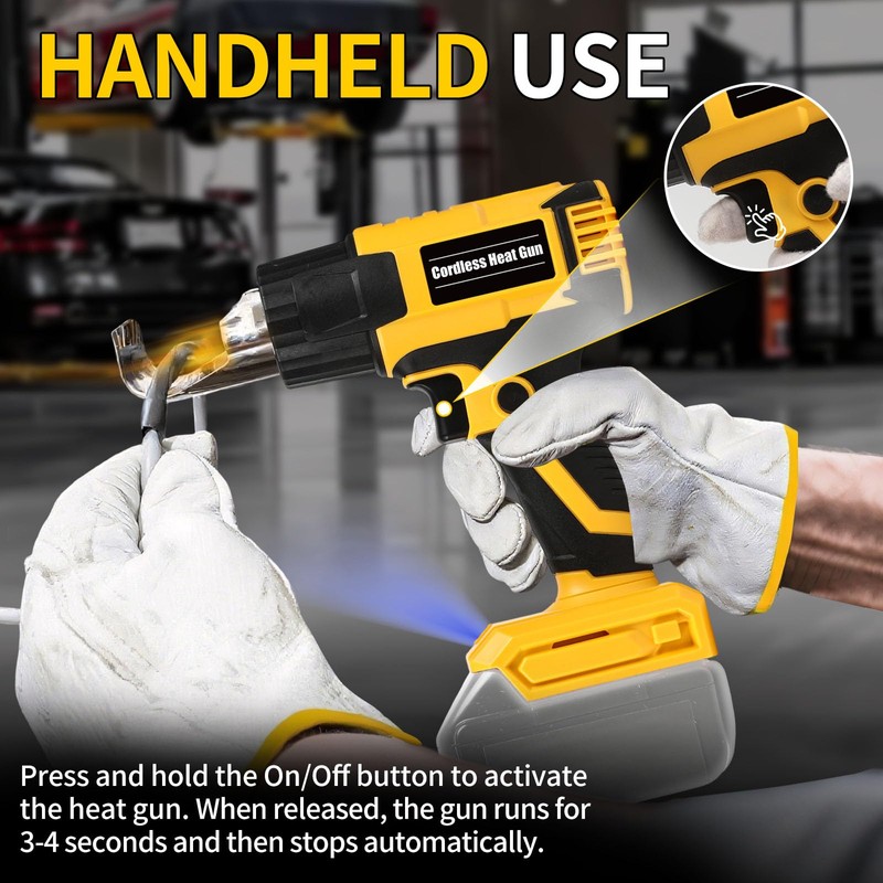 Cordless Heat Gun Compatible with Makita 18v Battery, Dual Temp.