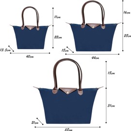 Women's Tote Bag,Large Capacity Shoulder Handbags for Ladies,Tote Shopping Bag with Zip and Top Handle Waterproof Crossbody Schoolbag for Work,Travel,School,Office (bule, M)