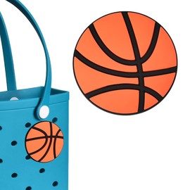 Beach Tote Bag Accessories Charm for Men Women Beach Bag Basketball Accessories for Beach Bag PVC Charms for Boys Girls Rubber Tote Bag for Basketball Player Lover Sport Accessories