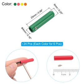 PATIKIL 24Pcs Shoelace Tips with Screw, Alloy 25mm Aglets Shoes Lace Cords End Tip Cap Replacement for DIY Clothes Strings Shoestring, 4 Color