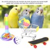 EVTSCAN Bird Training Toys, Parrot Intelligence Toy, Mini Shopping Cart