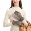 Womens Genuine Sheepskin Leather Gloves, Winter Warm Touchscreen Texting Cashmere