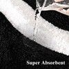 QJHOMO Black and White Cute Bathroom Rugs Non Slip Bath