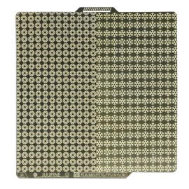 JUUPINE Upgraded Etching Technology Snowflake Build Plate 257x257mm for Bambu Lab X1C/X1/X1E/P1P/P1S/A1 3D Printer,Snowflake+Vortex Pattern,Double Sided 0.5mm Flexible Spring Steel Plate Platform.