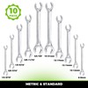Der Erwachte Flare Nut Wrench Set, Standard & Metric, 10-Piece,