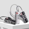 TSA Wire Lock for Luggage Security Anti-Static Silver 2ea