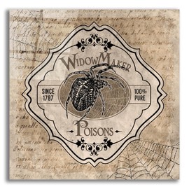 Epic Art 'Widow Maker Poisons' by Lauren Rader Acrylic Glass Wall Art, 12" x 12"