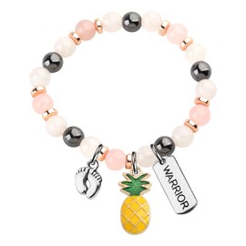 MYSOMY IVF Warrior Pineapple Gift Fertility Wish Bracelet IVF Infertility Warrior Jewelry IVF Gift for Infertility Mom (UK Fertility C-BR)