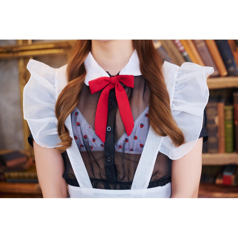 Clearstone SecretRose Halloween See-Through Maid Cosplay Women's White