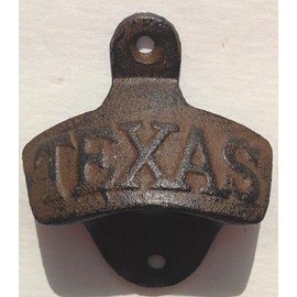 25pc Lot Texas Bottle Openers Cast Iron Wall Mount Lone Star State Man Cave Beer