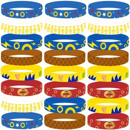 Hedgehog Theme Party Favors,24 Pieces Silicone Bracelets,Birthday Decorations Party Supplies, Goodie Bag Favors Return Gifts for Kids