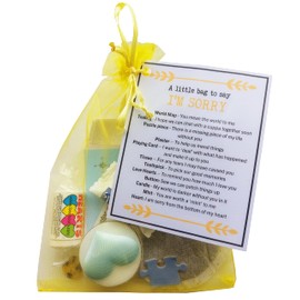 SMILE GIFTS UK A Little Bag to say I'M SORRY. Apology Gift. I'm Sorry Gift. Yellow Gift Bag to apologise. Forgive me gift