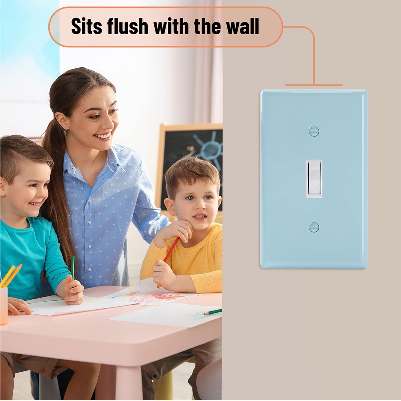 Bates Blue Light Switch Covers - 2 Pack, Outlet Plate